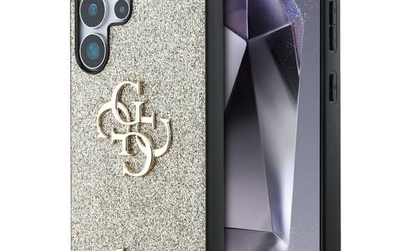 Guess Fixed Glitter Big 4G Metal Logo - Etui do Samsung Galaxy S25 Ultra (złoty) - zdjęcie 1