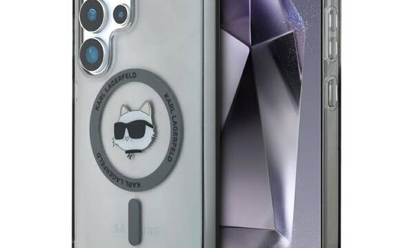 Karl Lagerfeld Button Choupette Head Printed Logo MagSafe - Etui Samsung Galaxy S25 Ultra (czarny) - zdjęcie 1