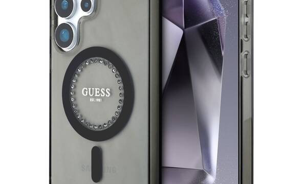 Guess Rhinestones Printed Classic Logo MagSafe - Etui do Samsung Galaxy S25 Ultra (czarny) - zdjęcie 1
