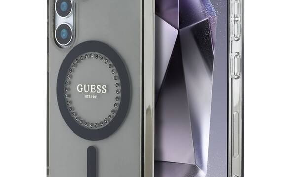 Guess Rhinestones Printed Classic Logo MagSafe - Etui do Samsung Galaxy S25 (czarny) - zdjęcie 1