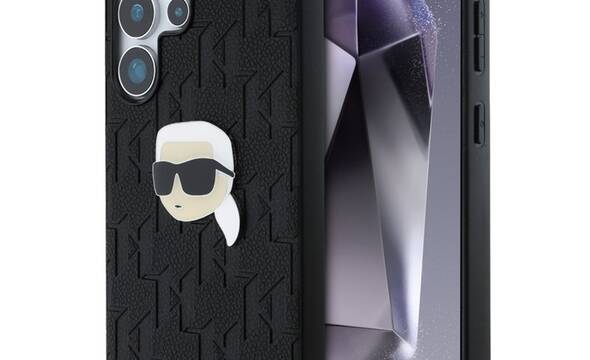 Karl Lagerfeld Leather Monogram Pin Logo Karl Head - Etui Samsung Galaxy S25 Ultra (czarny) - zdjęcie 1