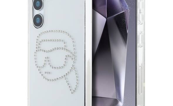 Karl Lagerfeld Rhinestones Karl Head Logo - Etui Samsung Galaxy S25 (przezroczysty) - zdjęcie 1