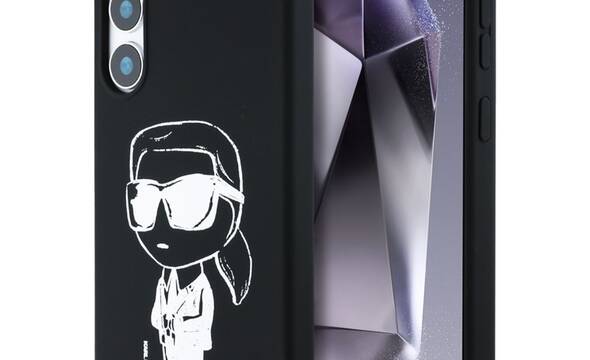 Karl Lagerfeld Silicone Graffiti Ikonik Printed Logo MagSafe - Etui Samsung Galaxy S25 (czarny) - zdjęcie 1