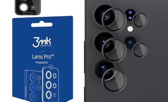3mk Lens Protection Pro - Szkło na obiektyw aparatu Samsung Galaxy S25 Ultra (Czarny) - zdjęcie 1
