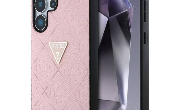 Guess Hot Stamp 4G Pattern Triangle Metal Logo - Etui Samsung Galaxy S25 Ultra (różowy) - zdjęcie 1