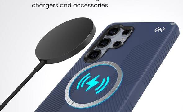 Speck Presidio2 Grip Magnet - Etui Samsung Galaxy S25 Ultra MagSafe (Coastal Blue/Dust Grey/White) - zdjęcie 1