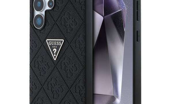 Guess Hot Stamp 4G Pattern Triangle Metal Logo - Etui Samsung Galaxy S25 Ultra (czarny) - zdjęcie 1