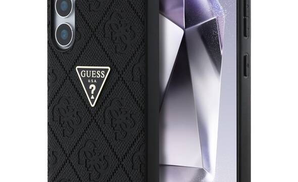Guess Hot Stamp 4G Pattern Triangle Metal Logo - Etui do Samsung Galaxy S25 (czarny) - zdjęcie 1