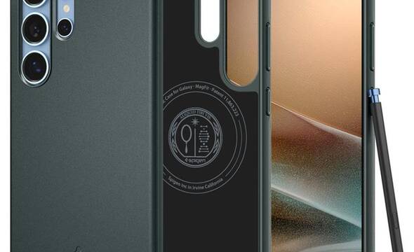 Spigen Thin Fit Mag MagSafe - Etui do Samsung Galaxy S25 Ultra (Abyss Green) - zdjęcie 1