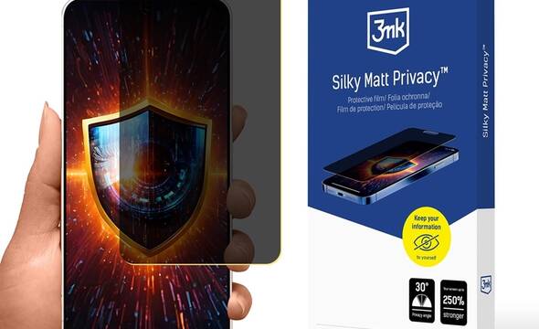 3mk Silky Matt Privacy - Matowa folia prywatyzujšca do Samsung Galaxy S25 Edge - zdjęcie 1
