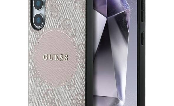 Guess 4G Round Patch Classic Logo MagSafe - Etui do Samsung Galaxy S25+ (różowy) - zdjęcie 1