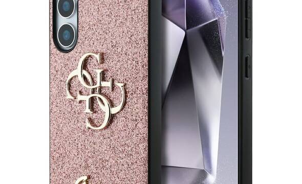 Guess Fixed Glitter Big 4G Metal Logo - Etui do Samsung Galaxy S25+ (różowy) - zdjęcie 1