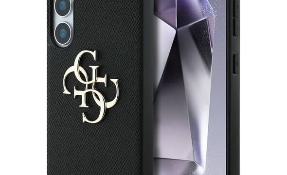 Guess Grained Big 4G Logo Small Classic Logo - Etui do Samsung Galaxy S25 (czarny) - zdjęcie 1
