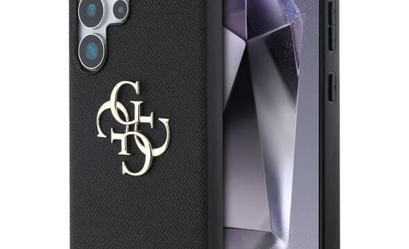 Guess Grained Big 4G Logo Small Classic Logo - Etui do Samsung Galaxy S25 Ultra (czarny) - zdjęcie 1
