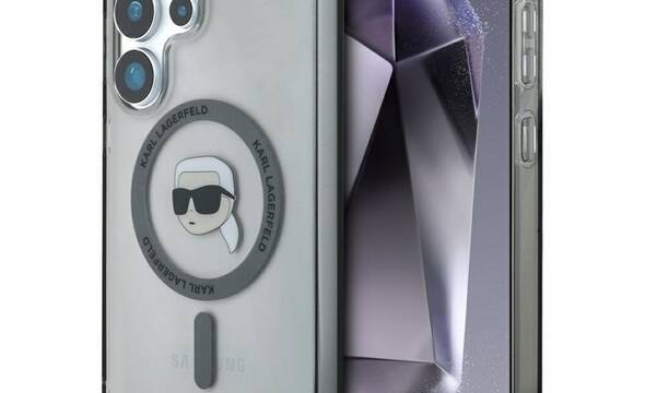 Karl Lagerfeld Button Karl Head Printed Logo MagSafe - Etui Samsung Galaxy S25 Ultra (czarny) - zdjęcie 1