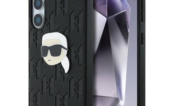 Karl Lagerfeld Leather Monogram Pin Logo Karl Head - Etui Samsung Galaxy S25+ (czarny) - zdjęcie 1