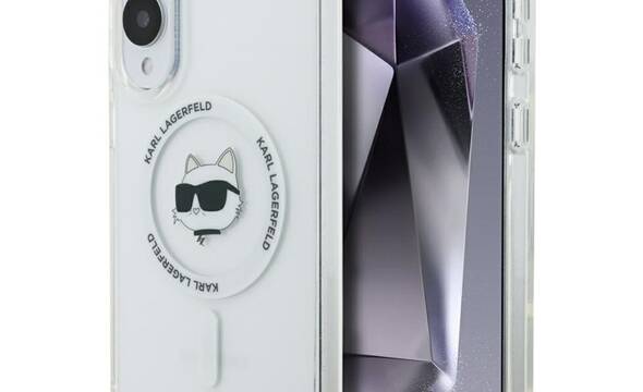 Karl Lagerfeld Button Choupette Head Printed Logo MagSafe - Etui Samsung Galaxy S25 Edge (biały) - zdjęcie 1