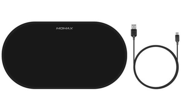 Momax Q.Pad Pro Dual Charging - Bezprzewodowa ładowarka indukcyjna Qi do iPhone i Android, 2x10 W (czarny) - zdjęcie 3