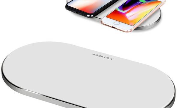 Momax Q.Pad Pro Dual Charging - Bezprzewodowa ładowarka indukcyjna Qi do iPhone i Android, 2x10 W (biały) - zdjęcie 1