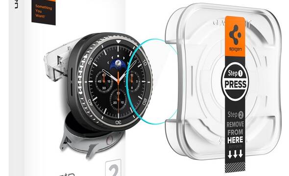 Spigen GLAS.TR EZ FIT 2-Pack - Szkło hartowane do Samsung Galaxy Watch 8 Classic 46 mm (2 szt) - zdjęcie 1