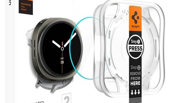 Spigen GLAS.TR EZ FIT 2-Pack - Szkło hartowane do Samsung Galaxy Watch 8 44 mm (2 szt) - zdjęcie 1