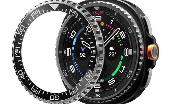 Spigen Bezel Tune Pro Diver - Obudowa / Piercień ochronny do Samsung Galaxy Watch 8 Classic 46 mm (Silver) - zdjęcie 1