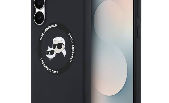 Karl Lagerfeld Silicone Karl & Choupette Heads MagSafe - Etui Samsung Galaxy S25 FE (czarny) - zdjęcie 1
