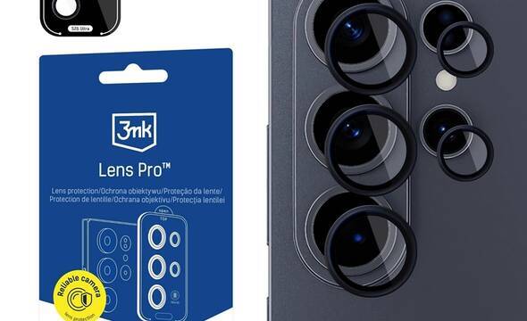3mk Lens Protection Pro - Szkło na obiektyw aparatu Samsung Galaxy S26 Ultra (Black) - zdjęcie 1