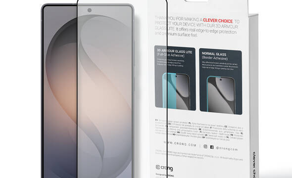 Crong 3D Armour Glass Lite - Hartowane szkło Full Glue do Samsung Galaxy S26 Ultra - zdjęcie 1