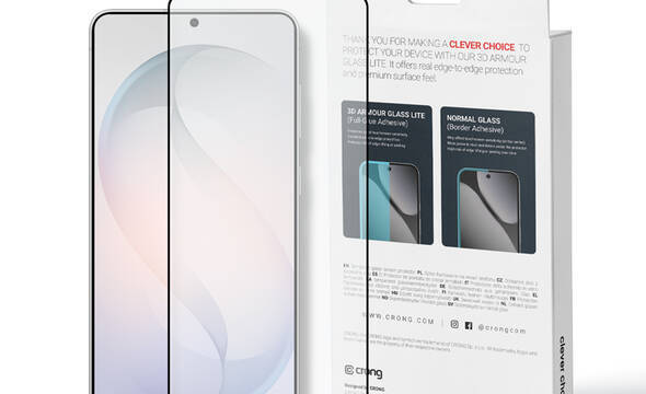 Crong 3D Armour Glass Lite - Hartowane szkło Full Glue do Samsung Galaxy S26+ - zdjęcie 1