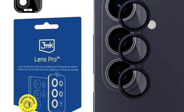 3mk Lens Protection Pro - Szkło na obiektyw aparatu Samsung Galaxy S26+ (Black) - zdjęcie 1