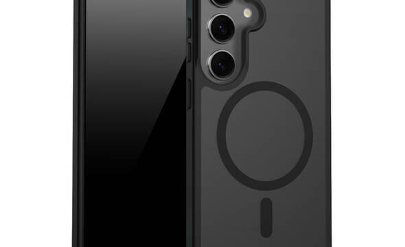 Crong Hybrid Matte Magnetic - Etui MagSafe Samsung Galaxy S24 (czarny) - zdjęcie 1