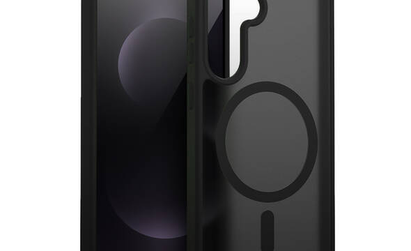 Crong Hybrid Matte Magnetic - Etui MagSafe Samsung Galaxy S24 FE (czarny) - zdjęcie 1