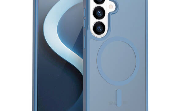 Crong Hybrid Matte Magnetic - Etui MagSafe Samsung Galaxy S26 (niebieski) - zdjęcie 1