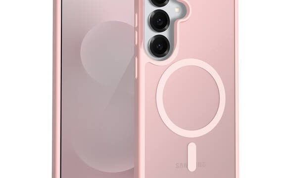 Crong Hybrid Matte Magnetic - Etui MagSafe Samsung Galaxy S25 (różowy) - zdjęcie 1