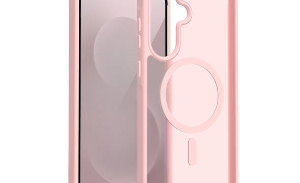 Crong Hybrid Matte Magnetic - Etui MagSafe Samsung Galaxy A56 (różowy) - zdjęcie 1