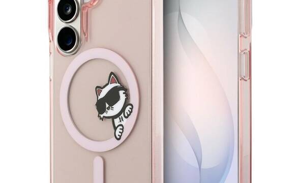 Karl Lagerfeld IML Peekaboo Choupette MagSafe - Etui Samsung Galaxy S26 (różowy) - zdjęcie 1