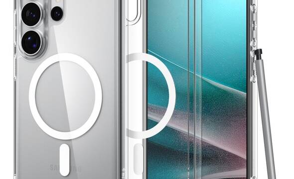 Spigen Ultra Hybrid Mag MagSafe - Etui do Samsung Galaxy S26 Ultra (Clear/White) - zdjęcie 1