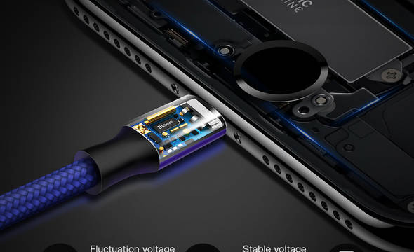 Baseus Rapid - Kabel połączeniowy 3w1, 2 x Lightning + USB + micro USB, 1.2 m (granatowy) - zdjęcie 5