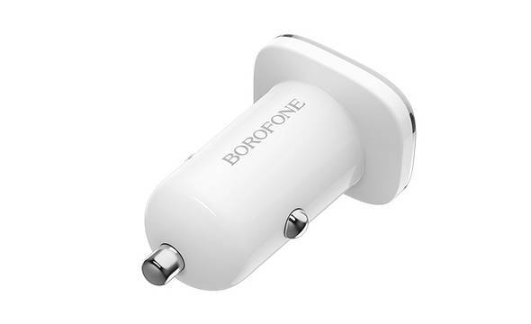 Borofone - ładowarka samochodowa USB z QC3.0, biały - zdjęcie 2