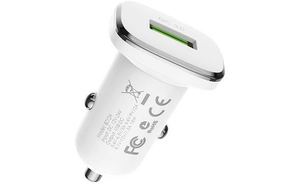 Borofone - ładowarka samochodowa USB z QC3.0, biały - zdjęcie 3