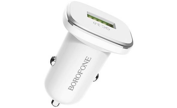 Borofone - ładowarka samochodowa USB z QC3.0, biały - zdjęcie 4