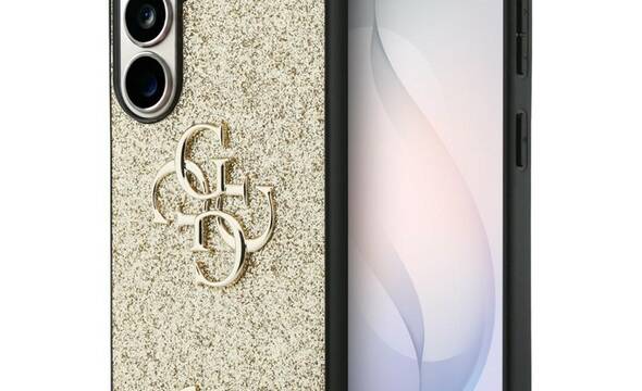 Guess Fixed Glitter Big 4G Metal Logo - Etui Samsung Galaxy S26 (złoty) - zdjęcie 1