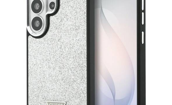 Guess Fixed Glitter Triangle MagSafe - Etui Samsung Galaxy S26 Ultra (srebrny) - zdjęcie 1