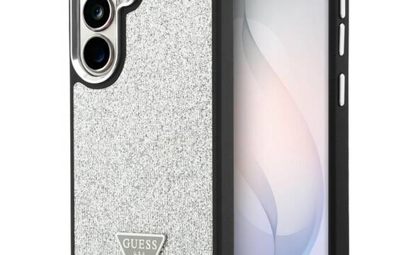 Guess Fixed Glitter Triangle MagSafe - Etui Samsung Galaxy S26 (srebrny) - zdjęcie 1