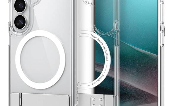 Spigen Ultra Hybrid S Mag MagSafe - Etui do Samsung Galaxy S26 (Clear/White) - zdjęcie 1