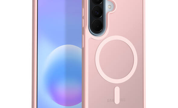 Crong Hybrid Matte Magnetic - Etui MagSafe Samsung Galaxy A57 (różowy) - zdjęcie 1