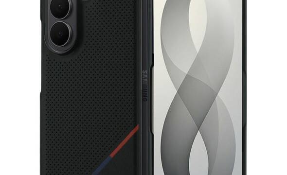 BMW M Leather Perforated Tricolor Stripe Metal Logos MagSafe - Etui Samsung Galaxy Z Fold 8 Ultra (czarny) - zdjęcie 1