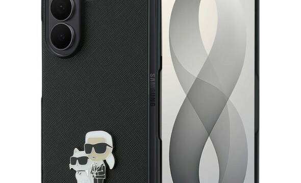 Karl Lagerfeld Saffiano Karl & Choupette Pin - Etui Samsung Galaxy Z Fold 8 Ultra (czarny) - zdjęcie 1