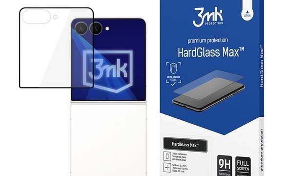 3mk HardGlass Max - Szkło hartowane do Samsung Galaxy Z Flip 8 (front) (Czarny) - zdjęcie 1